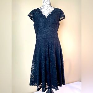 Preloved Black Lace Cocktail Dress Size L